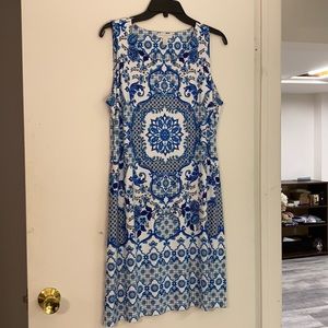 Blue and white charter club dress